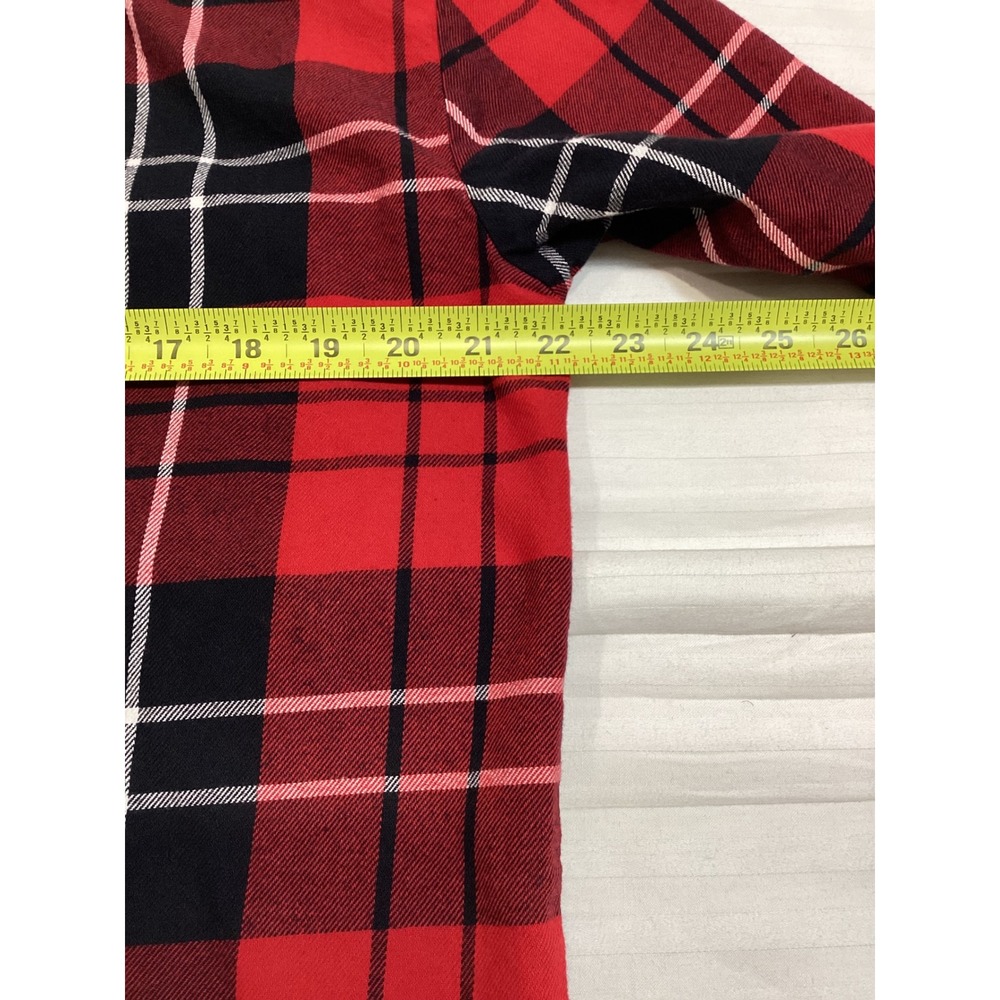 Harley-Davidson Mens Plaid Flannel Button Down Sleep Wear Top Logo Size Medium - Picture 6 of 7